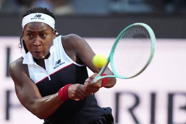 Coco Gauff (USA) during the 3th round against Victoria Mboko (CAN) of the WTA, Tennis Damen Master 1000 Internazionali BNL d™Italia tournament at Foro Italico on May 09, 2025 (Alfredo Falcone LaPresse)  Copyright: xAlfredoxFalcone LaPressex