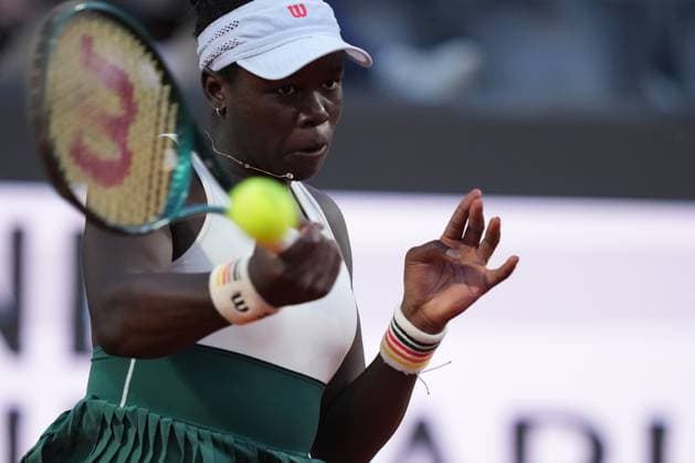 Victoria Mboko (CAN) during the 3th round against Coco Gauff (USA) of the WTA, Tennis Damen Master 1000 Internazionali BNL d™Italia tournament at Foro Italico on May 09, 2025 (Alfredo Falcone LaPresse)  Copyright: xAlfredoxFalcone LaPressex