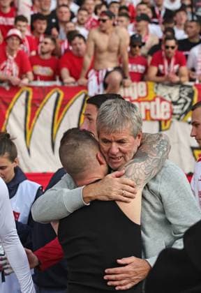 Friedhelm Funkel, Köln, nach dem Rückrundenspiel der Saison 2024 2025 zwischen dem 1. FC Nürnberg und dem 1. FC Köln (1:2) in Nürnberg; 09 05 2025 -