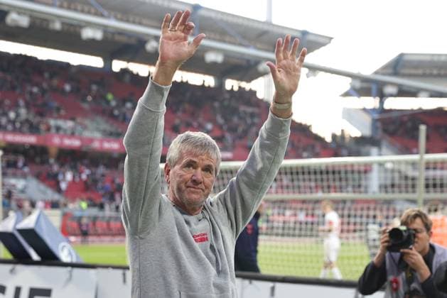 Friedhelm Funkel, Köln, nach dem Rückrundenspiel der Saison 2024 2025 zwischen dem 1. FC Nürnberg und dem 1. FC Köln (1:2) in Nürnberg; 09 05 2025 -