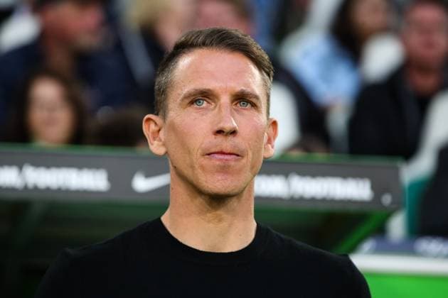 Trainer Daniel Bauer (VfL Wolfsburg) - 1. Fussball Bundesliga Saison 2024-2025 Punktspiel VfL Wolfsburg vs. TSG Hoffenheim in der Volkswagen Arena in Wolfsburg - Fussball,Deutschland,Mann,Männer,09.05.2025