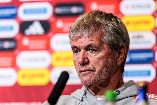 2. Fußball Bundesliga: 1. FC Nürnberg - 1. FC Köln; 09.05.2025 Friedhelm Funkel (Cheftrainer, Trainer 1. FC Köln) während der Pressekonferenz 2. Fußball Bundesliga, 1. FC Nürnberg - 1. FC Köln, Nürnberg, Max-Morlock-Stadion am 09.05.2025 DFL REGULATIONS PROHIBIT ANY USE OF PHOTOGRAPHS AS IMAGE SEQUENCES AND OR QUASI-VIDEO.