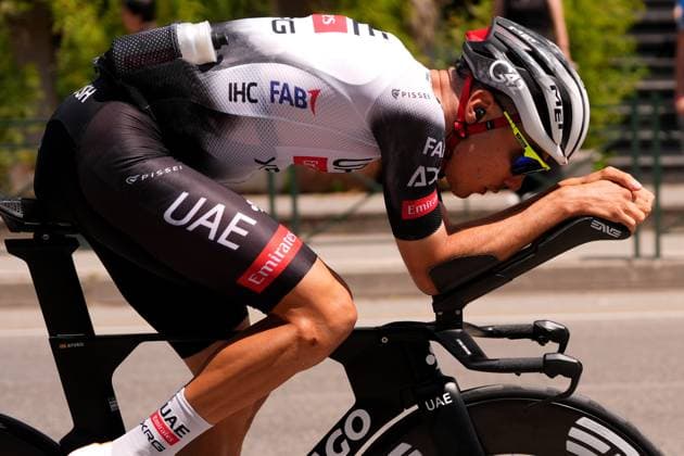 Ayuso Pesquera Juan of Uae Team Emirates Xrg during the trial of the stage 2 of the Giro d™Italia from Tirana (Tirane) to Tirana (Tirane) Tudor ITT (Individual Time Trial) Albania - Saturday, May 10, 2025. - cycling.  Copyright: xFabioxFerrari LaPressex