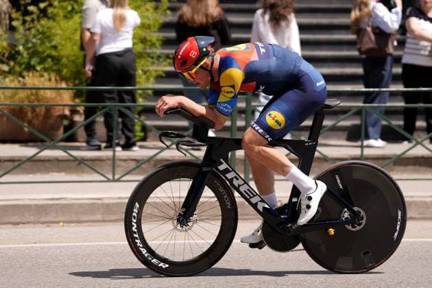 Pedersen Mads of Lidl-Trek during the trial of the stage 2 of the Giro d™Italia from Tirana (Tirane) to Tirana (Tirane) Tudor ITT (Individual Time Trial) Albania - Saturday, May 10, 2025. - cycling.  Copyright: xFabioxFerrari LaPressex