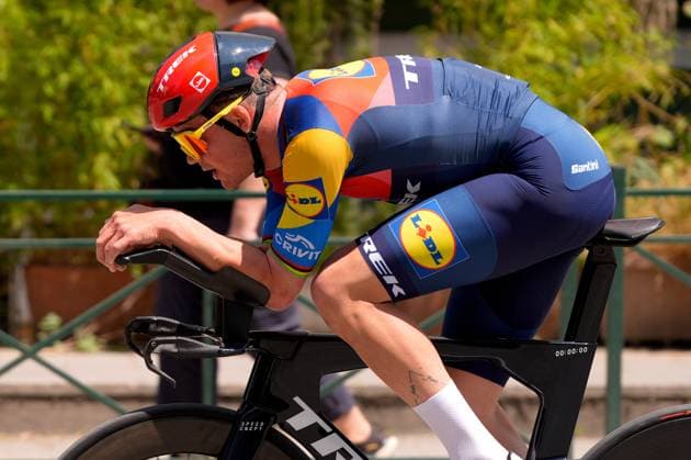 Pedersen Mads of Lidl-Trek during the trial of the stage 2 of the Giro d™Italia from Tirana (Tirane) to Tirana (Tirane) Tudor ITT (Individual Time Trial) Albania - Saturday, May 10, 2025. - cycling.  Copyright: xFabioxFerrari LaPressex