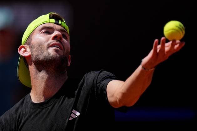 Jacob Fearnley (GBR)during the 2th round against Matteo Berrettini (ITA) of the ATP, Tennis Herren Master 1000 Internazionali BNL d™Italia tournament at Foro Italico on May 10, 2025 (Alfredo Falcone LaPresse)  Copyright: xAlfredoxFalcone LaPressex