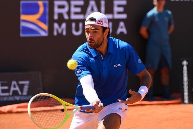 TENNIS - Internazionali di Tennis - Internazionali BNL d Italia Matteo Berrettini (ITA) during the second round against Jacob Fearnley (GBR) of the ATP, Tennis Herren Master 1000 Internazionali BNL d Italia tournament at Foro Italico on May 10, 2025 Fabrizio Corradetti LiveMedia Rome Italy  Copyright: xIPAxSport ABACAx