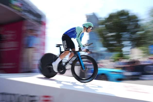 Vendrame Andrea of Decathlon Ag2R La Mondiale Team during the stage 2 of the Giro d™Italia from Tirana (Tirane) to Tirana (Tirane) Tudor ITT (Individual Time Trial) Albania - Saturday, May 10, 2025. - cycling.  Copyright: xGianxMattiaxD Alberto LaPressex