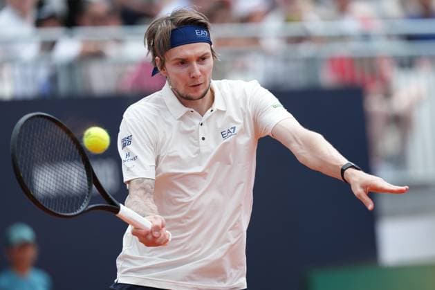Alexander Bublik Kazakhstan during the match against Casper Ruud of Norway at the Internazionali BNL d Italia 2025 tennis tournament at Foro Italico in Rome, Italy on may 10, 2025. AntoniettaxBaldassarre