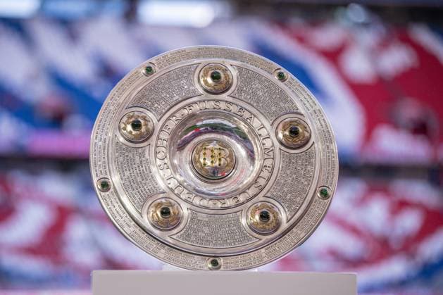 10.05.2025, Fussball, Bundesliga, 33. Spieltag Saison 2024 2025, FC Bayern München - Borussia Mönchengladbach, Die Meisterschale der Bundesligasaison 2024 25 in der Allianz Arena, xRHR-FOTO TKx Copyright: RHR-FOTOx RHR-FOTO TK