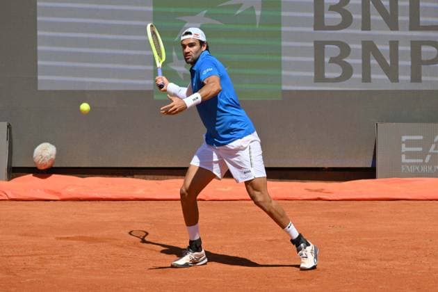 Foto IPP Roberto Ramaccia Roma 10 5 2025 Tennis Internazionali Bnl d’Italia 2025 Nella foto Matteo Berrettini (ITA) in azione durante la partita Italy Photo Press - World Copyright Roma italy Italia ITALY  Copyright: xR4924_italyphotopressx