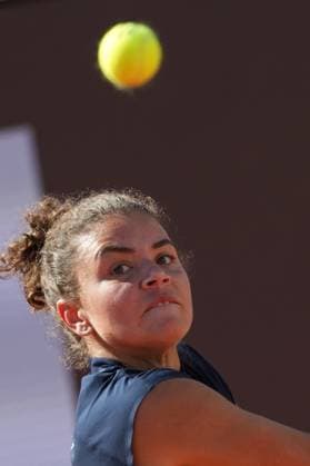 Jasmine Paolini of Italy during the match against Jasmine Paolini of Italy at the Internazionali BNL d Italia 2025 tennis tournament at Foro Italico in Rome, Italy on may 10, 2025. AntoniettaxBaldassarre
