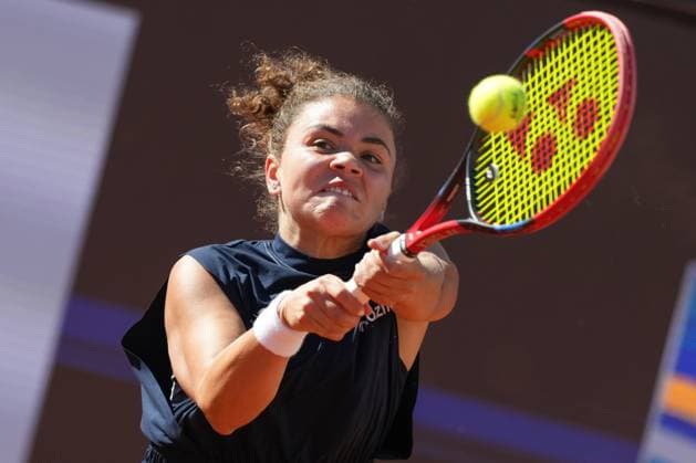 Jasmine Paolini of Italy during the match against Jasmine Paolini of Italy at the Internazionali BNL d Italia 2025 tennis tournament at Foro Italico in Rome, Italy on may 10, 2025. AntoniettaxBaldassarre