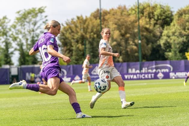 16 Kaja Erzen (Fiorentina Femminile) vs 10 Manuela Giugliano (Roma Women) during ACF Fiorentina vs AS Roma, Italian football Serie A Women match in Bagno a Ripoli (FI), Italy, May 10 2025  Copyright: xSaraxEsposito IPAxSportx xipa-agency.netx xx IPA_57492379 IPA_Agency_IPA57492379