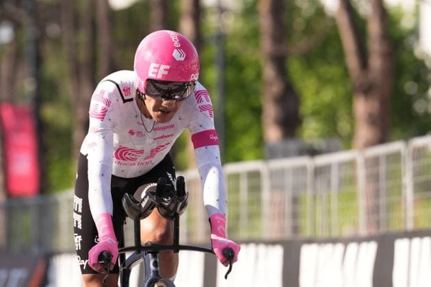 Carapaz Richard of Ef Education - Easypost during the stage 2 of the Giro d™Italia from Tirana (Tirane) to Tirana (Tirane) Tudor ITT (Individual Time Trial) Albania - Saturday, May 10, 2025. - cycling.  Copyright: xMassimoxPaolone LaPressex