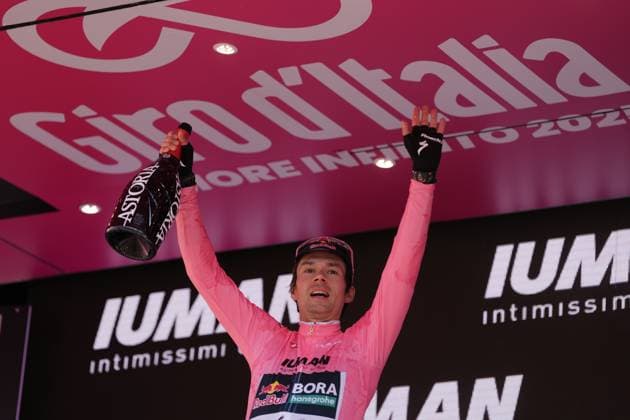Roglic Primoz of Red Bull - Bora - Hansgrohe, pink jersey, during the stage 2 of the Giro d™Italia from Tirana (Tirane) to Tirana (Tirane) Tudor ITT (Individual Time Trial) Albania - Saturday, May 10, 2025. - cycling.  Copyright: xMassimoxPaolone LaPressex