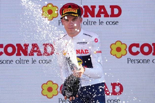 Busatto Francesco of IntermarchÃ - Wanty, white jersey, during the stage 2 of the Giro d™Italia from Tirana (Tirane) to Tirana (Tirane) Tudor ITT (Individual Time Trial) Albania - Saturday, May 10, 2025. - cycling.  Copyright: xGianxMattiaxD Alberto LaPressex