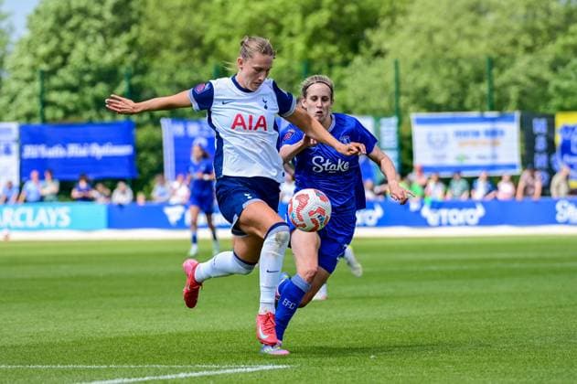Everton play Tottenham Hotspur in the final game of the Barclays WSL season at Walton Hall Park Featuring: Clare Hunt, Katja Snoeijs Where: Liverpool, Merseyside, United Kingdom When: 10 May 2025 Credit: Graham Finney Cover Images EDITORIAL USE ONLY. NOT FOR USE BY NEWSPAPERS BASED IN THE UK. Copyright: xx coverimg54734993