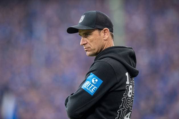 Fussball, Herren, Saison 2024 2025, 2. Bundesliga (33. Spieltag), Hamburger SV - SSV Ulm, Trainer Robert Lechleiter (SSV Ulm), 10.05. 2025,