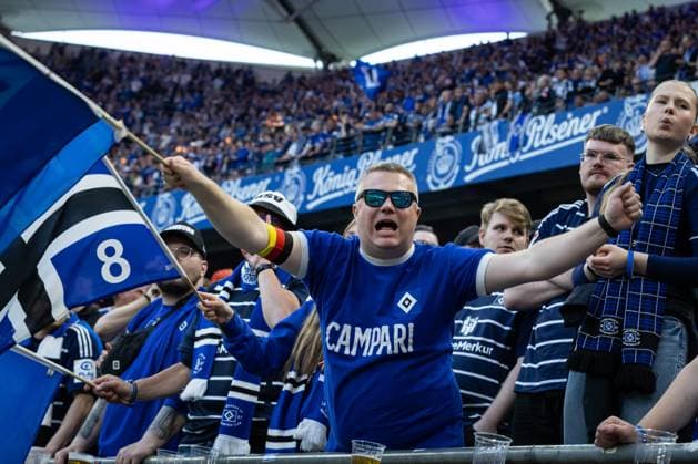 2. Fußball-Bundesliga: Hamburger SV vs. SSV Ulm 1846; 10.05.25 Fans Hamburger SV 2. Fußball-Bundesliga: Hamburger SV vs. SSV Ulm 1846, Volksparkstadion am 10.05.25