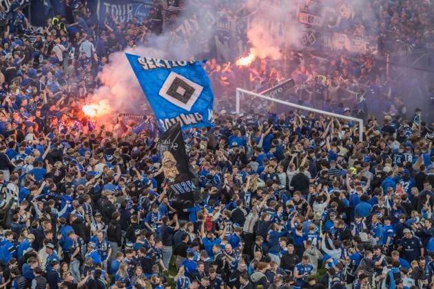 Hamburger SV vs SSV ULM 6:1 10.05.2025, Volksparkstadion, BundesLigaspiel, 2. Bundesliga, Hamburger SV vs SSV ULM 6:1 im Bild: Es ist geschachfft! HSV hat den Aufstieg geschafft! Freude über all! Â