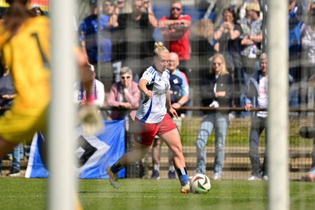 Fußball I Frauen I Saison 2024-2025 I 2. Bundesliga I 25. Spieltag I Hamburger SV - SC Freiburg II I 11.05.2025 Sarah-Vanessa Stöckmann (22, Hamburger SV) Hamburg Am Volkspark Hamburg Deutschland Copyright: xLobeca FelixxSchlikisx