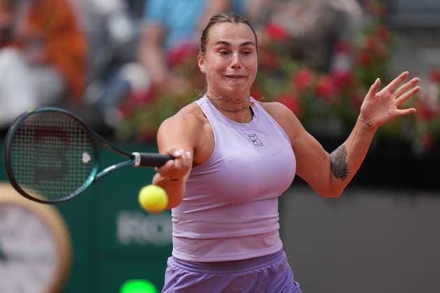 Aryna Sabalenka (RUS) during the 4th round against Sofia Kenin (USA) of the WTA, Tennis Damen Master 1000 Internazionali BNL d™Italia tournament at Foro Italico on May 11, 2025 (Alfredo Falcone LaPresse)  Copyright: xAlfredoxFalcone LaPressex