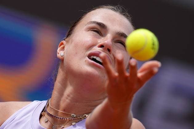Aryna Sabalenka (RUS) during the 4th round against Sofia Kenin (USA) of the WTA, Tennis Damen Master 1000 Internazionali BNL d™Italia tournament at Foro Italico on May 11, 2025 (Alfredo Falcone LaPresse)  Copyright: xAlfredoxFalcone LaPressex
