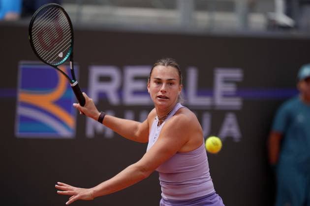 Aryna Sabalenka (RUS) during the 4th round against Sofia Kenin (USA) of the WTA, Tennis Damen Master 1000 Internazionali BNL d™Italia tournament at Foro Italico on May 11, 2025 (Alfredo Falcone LaPresse)  Copyright: xAlfredoxFalcone LaPressex