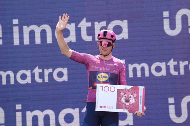 Pedersen Mads of Lidl-Trek, cyclamen jersey, during the stage 3 of the Giro d™Italia from Valona (Vlore) to Valona (Vlore) Albania - Sunday, May 11, 2025. - cycling.  Copyright: xGianxMattiaxD Alberto LaPressex