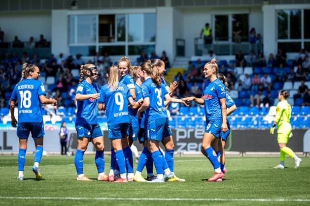Google Pixel Frauen-Bundesliga, TSG Hoffenheim - FC Carl Zeiss Jena; 11.05.2025 Jubel nach dem Tor von Selina Cerci (TSG Hoffenheim, 29) Google Pixel Frauen-Bundesliga, TSG Hoffenheim - FC Carl Zeiss Jena, am 11.05.2025 im Dietmar-Hopp-Stadion in Hoffenheim. DFB REGULATIONS PROHIBIT ANY USE OF PHOTOGRAPHS AS IMAGE SEQUENCES AND OR QUASI-VIDEO. Copyright: xBEAUTIFULxSPORTS Gelhardtx
