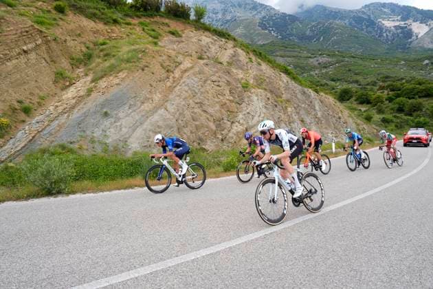 The pack rides during the stage 3 of the Giro d™Italia from Valona (Vlore) to Valona (Vlore) Albania - Sunday, May 11, 2025. - cycling.  Copyright: xFabioxFerrari LaPressex