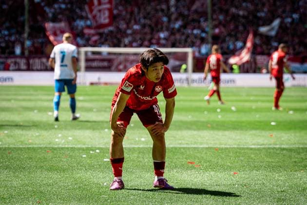Daisuke Yokota (1. FC Kaiserslautern, 41), GER, 1. FC Kaiserslautern vs SV Darmstadt 98, Fussball 2. Bundesliga, 33. Spieltag, Saison 2024 2025, 11.05.2025 DFL DFB regulations prohibit any use of photographs as image sequences and or quasi-video GER, 1. FC Kaiserslautern vs SV Darmstadt 98, Fussball 2. Bundesliga, 33. Spieltag, Saison 2024 2025, 11.05.2025, Kaiserslautern