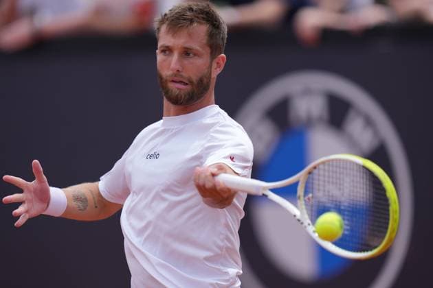 Corentin Moutet (FRA) during the 3th round against Holger Rune (DAN) of the ATP, Tennis Herren Master 1000 Internazionali BNL d™Italia tournament at Foro Italico on May 11, 2025 (Alfredo Falcone LaPresse)  Copyright: xAlfredoxFalcone LaPressex