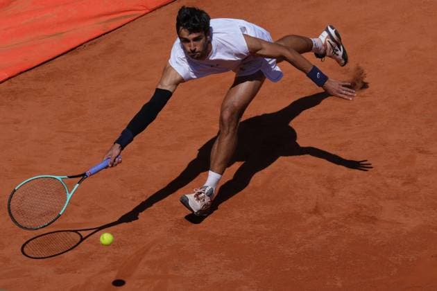 Lorenzo Musetti (ITA) during the 3th round against Brandon Nakashima (USA) of the ATP, Tennis Herren Master 1000 Internazionali BNL d™Italia tournament at Foro Italico on May 11, 2025 (Alfredo Falcone LaPresse)  Copyright: xAlfredoxFalcone LaPressex