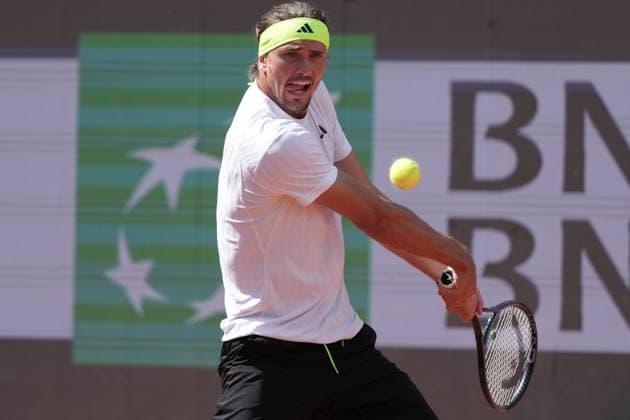 Alexander Zverev of Germany during the match against Vilius Gaubas of Lithuania at the Internazionali BNL d Italia 2025 tennis tournament at Foro Italico in Rome, Italy on may 11, 2025. AntoniettaxBaldassarre