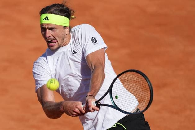 Alexander Zverev of Germany during the match against Vilius Gaubas of Lithuania at the Internazionali BNL d Italia 2025 tennis tournament at Foro Italico in Rome, Italy on may 11, 2025. AntoniettaxBaldassarre