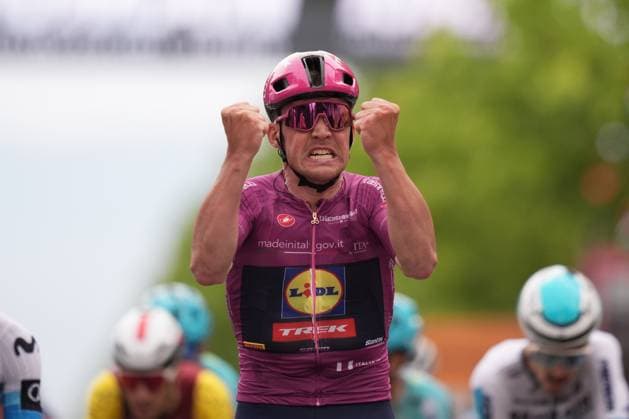 Pedersen Mads of Lidl-Trek stage winner during the stage 3 of the Giro d™Italia from Valona (Vlore) to Valona (Vlore) Albania - Sunday, May 11, 2025. - cycling.  Copyright: xMassimoxPaolone LaPressex