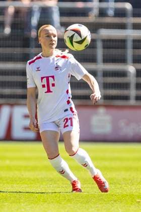 Google Pixel Frauen-Bundesliga: 1. FC Köln - 1. FFC Turbine Potsdam, 11.05.2025 Anna Gerhardt (1. FC Köln, 21). Google Pixel Frauen-Bundesliga, 1. FC Köln - 1. FFC Turbine Potsdam, 22. Spieltag, am 11.05.2025, Franz-Kremer-Stadion, Köln DFB regulations prohibit any use of photographs as image sequences and or quasi-video Copyright: xBEAUTIFULxSPORTS Meuselx