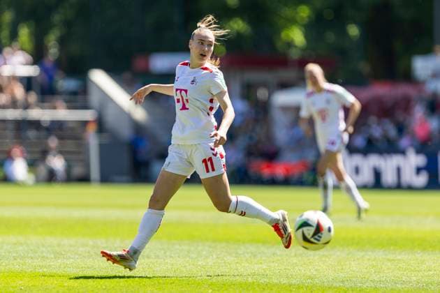 Google Pixel Frauen-Bundesliga: 1. FC Köln - 1. FFC Turbine Potsdam, 11.05.2025 Alena Bienz (1. FC Köln, 11). Google Pixel Frauen-Bundesliga, 1. FC Köln - 1. FFC Turbine Potsdam, 22. Spieltag, am 11.05.2025, Franz-Kremer-Stadion, Köln DFB regulations prohibit any use of photographs as image sequences and or quasi-video Copyright: xBEAUTIFULxSPORTS Meuselx
