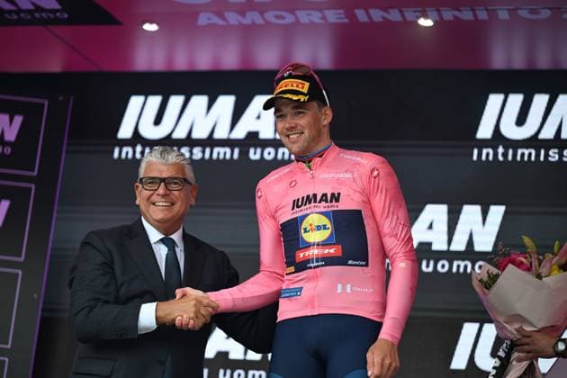 11-05-2025 Giro D italia; Tappa 03 Vlore - Vlore; 2025, Lidl - Trek; Pedersen, Mads; Della Casa, Enrico; Vlore; 