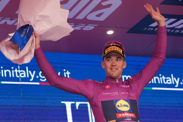 Pedersen Mads of Lidl-Trek, cyclamen jersey, during the stage 3 of the Giro d™Italia from Valona (Vlore) to Valona (Vlore) Albania - Sunday, May 11, 2025. - cycling.  Copyright: xGianxMattiaxD Alberto LaPressex