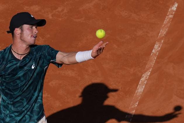 Vilius Gaubas (LTU) during the 3th round against Alexander Zverev (GER) of the ATP, Tennis Herren Master 1000 Internazionali BNL d™Italia tournament at Foro Italico on May 11, 2025 (Alfredo Falcone LaPresse)  Copyright: xAlfredoxFalcone LaPressex