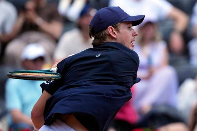 Alex de Minaur of Australia during the match against Hugo Dellien of Bolivia at the Internazionali BNL d Italia 2025 tennis tournament at Foro Italico in Rome, Italy on May 12, 2025. Alex de Minaur won 6-4, 6-4 over Hugo Dellenof. AntoniettaxBaldassarre