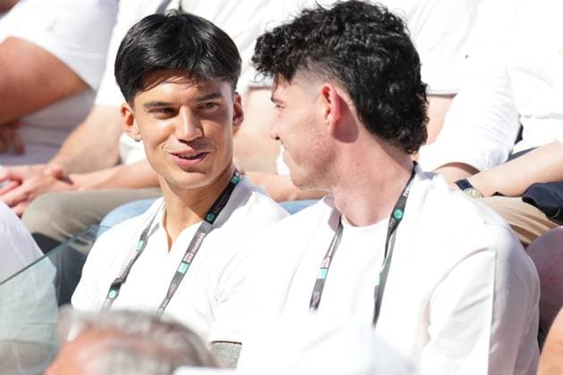 Inter Milan s Joaquin Correa Inter Milan™s Alessandro Bastoni during the 3th round Jasper De Jong (NED) against Jannik Sinner (ITA) of the ATP, Tennis Herren Master 1000 Internazionali BNL d™Italia tournament at Foro Italico on May 11, 2025 (Alfredo Falcone LaPresse)  Copyright: xAlfredoxFalcone LaPressex