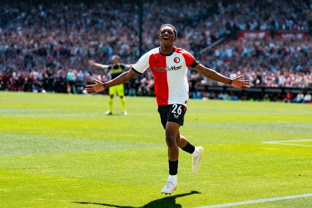 Eredivisie: Feyenoord v PSV Rotterdam - Givairo Read of Feyenoord during the thirty-second round of the 2024 2025 Eredivisie season. The match is set between Feyenoord and PSV at Stadion Feijenoord De Kuip on 11 May 2025 in Rotterdam, The Netherlands. Copyright: xYannickxVerhoevenx