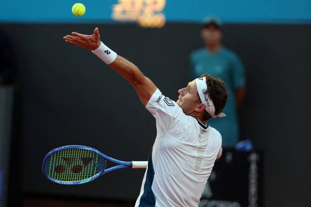 Tennis: ATP, Tennis Herren Masters 1000 at Foro Italico in Rome - Matteo Berrettini (ITA) rank 30 vs Casper Ruud (NOR) rank 7 Tennis: ATP Masters 1000 at Foro Italico in Rome - Matteo Berrettini ITA rank 30 vs Casper Ruud NOR rank 7 Rome Italy 12.05.2025: Round 32, match Matteo Berrettini ITA rank 30 vs Casper Ruud NOR rank 7 during the Internazionali BNL d Italia 2025 ATP Master Men s 1000 circuit of Rome at the Foro Italico. Rome italy Italy  Copyright: xIPA ABACAx Rome italy Italy  Copyright: xIMAGO ABACAPRESSx