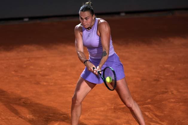 Rome, Italy 05 12 2025: Sabalenka Arena BY rank 1 vs Kostyuk Marta UKR rank 27 competing during R16 of the Internazionali BNL d Italia 2025 WTA, Tennis Damen Masters 1000 women s circuit in Rome at the Foro Italico.  Copyright: xmarcoxiacobuccix xipa-agency.netx xmarcoxiacobuccix IPA_Agency_IPA57593197  Copyright: xIMAGO marcoxiacobuccix xipa-agency.netx xIMAGO IndependentxPhotoxAgencyxInt.x 0817899625st