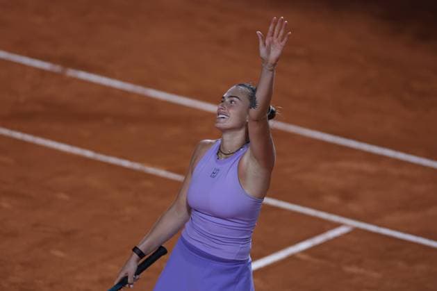Rome, Italy, italy: Rome, Italy 05 12 2025: Sabalenka Arena BY rank 1 vs Kostyuk Marta UKR rank 27 competing during R16 of the Internazionali BNL d Italia 2025 WTA, Tennis Damen Masters 1000 women s circuit in Rome at the Foro Italico. Rome italy  - ZUMAp169 20250512_zea_p169_1067 Copyright: xmarcoxiacobuccix Tennis: WTA Master 1000 Women At The Foro Italico In Rome, Sabalenka Arena (BY) Rank 1 Vs Kostyuk Marta (UKR) Rank 27  - ZUMA0817 0817907464st Copyright: xIMAGO marcoxiacobuccix