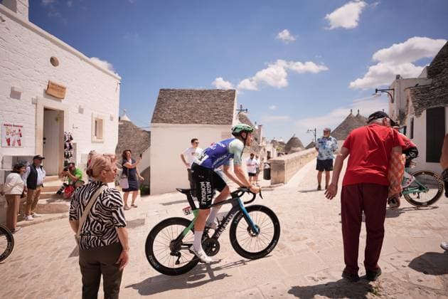 Bennett Sam of Decathlon Ag2R La Mondiale Team during the stage 4 of the Giro d™Italia from Alberobello (Pietramadre) to Lecce, Italy - Tuesday, May 13, 2025. - cycling.  Copyright: xMarcoxAlpozzi LaPressex